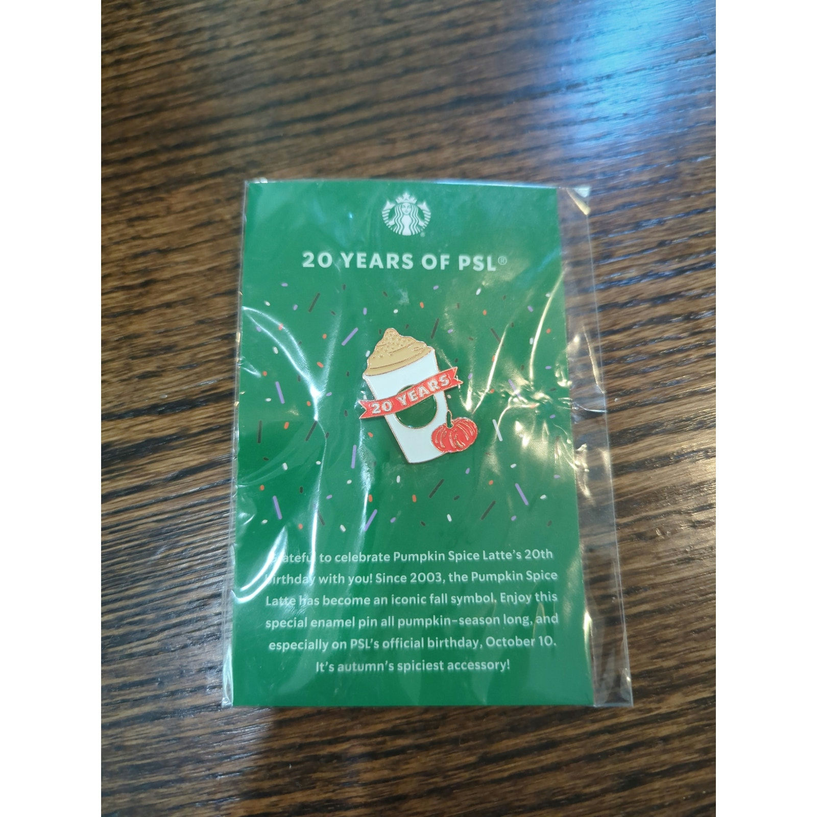 Starbucks 2023 20 Years Pumpkin Spice Latte Pin